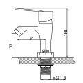 Robinet de petite salle de bain pour lavabo avec corps en laiton